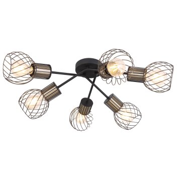 Globo ARGUSTO Ceiling Light black, 6-light sources