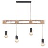 Globo JOELLE Pendant Light brown, Light wood, black, 4-light sources