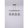 Globo THEODOR Pendant Light Light wood, black, 4-light sources