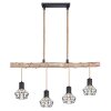 Globo PRISKA Pendant Light brown, Light wood, black, 4-light sources