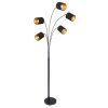 Globo Kaddy arch lamp black, 5-light sources