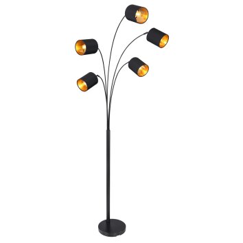 Globo Kaddy arch lamp black, 5-light sources