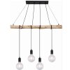Globo AUSTON Pendant Light Light wood, black, 4-light sources