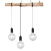 Globo AUSTON Pendant Light Light wood, black, 4-light sources