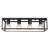 Globo HAGAR Ceiling Light black, 4-light sources