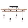 Globo IRMGARD Ceiling Light Light wood, black, 4-light sources