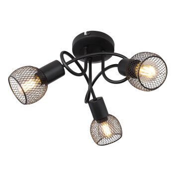 Globo FIASTRA Ceiling Light black, 3-light sources