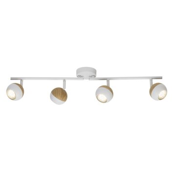 Brilliant Scan Ceiling Light LED Light wood, white, 4-light sources