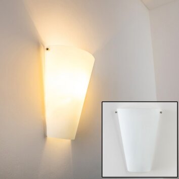 Zera wall light aluminium, white, 1-light source