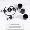 Juliboy Ceiling Light black, 3-light sources