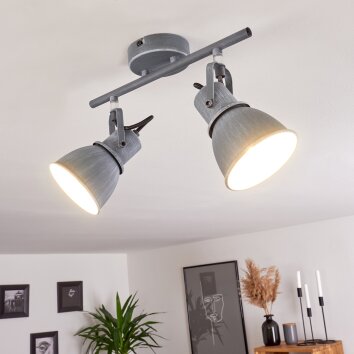 Susu Ceiling Light grey, 2-light sources