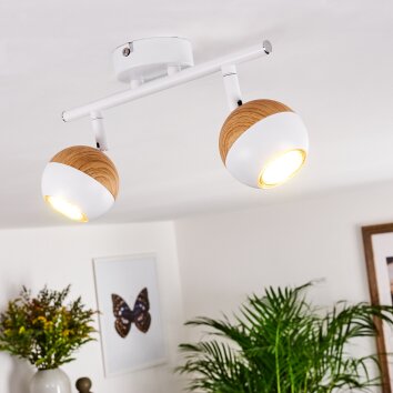 Kotaoa Ceiling Light LED Light wood, white, 2-light sources