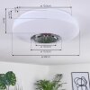 Sambani Ceiling Light LED chrome, white, 1-light source, Remote control, Colour changer