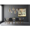 Lucide JOANET Pendant Light gold, brass, black, 6-light sources