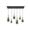 Lucide JOANET Pendant Light gold, brass, black, 6-light sources