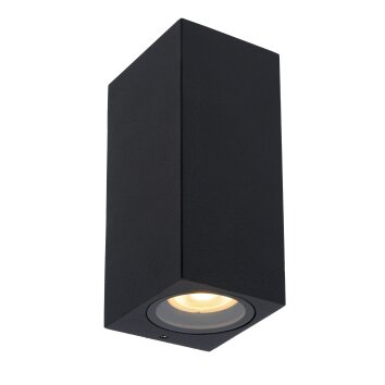 Lucide ZARO Outdoor Wall Light black, 2-light sources