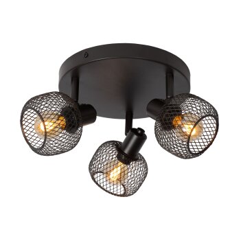 Lucide MAREN Ceiling Light black, 3-light sources