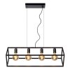 Lucide FABIAN Pendant Light black, 4-light sources