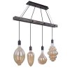 Globo CANESO Pendant Light black, 4-light sources
