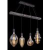 Globo CANESO Pendant Light black, 4-light sources