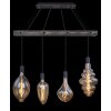Globo CANESO Pendant Light black, 4-light sources