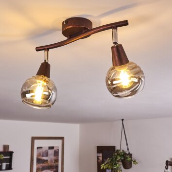 Warga Ceiling Light LED bronze, 2-light sources