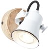 Brilliant Seed Wall Spotlight Dark wood, white, 1-light source