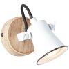 Brilliant Seed Wall Spotlight Dark wood, white, 1-light source