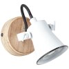 Brilliant Seed Wall Spotlight Dark wood, white, 1-light source