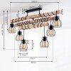 Gondo Ceiling Light Light wood, black, 6-light sources