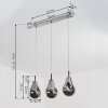 Domma Pendant Light chrome, 3-light sources