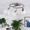 Warga Ceiling Light LED matt nickel, 3-light sources