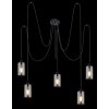 Globo HADERA Pendant Light black, 5-light sources
