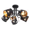 Globo ABBEY Ceiling Light black, 5-light sources