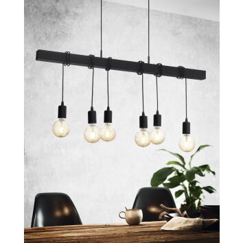 Eglo TOWNSHEND Pendant Light black, 6-light sources