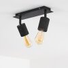 Ajaccio Ceiling Light black, 2-light sources