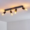 Ajaccio Ceiling Light black, 4-light sources