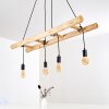 Palmetto Pendant Light Light wood, black, 4-light sources