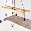 Palmetto Pendant Light Light wood, black, 4-light sources