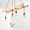 Palmetto Pendant Light Light wood, black, 4-light sources