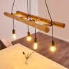 Palmetto Pendant Light Light wood, black, 4-light sources