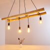 Palmetto Pendant Light Light wood, black, 4-light sources