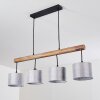 Adelboden Pendant Light Light wood, black, 4-light sources