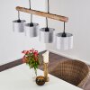 Adelboden Pendant Light Light wood, black, 4-light sources