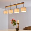 Adelboden Pendant Light Light wood, black, 4-light sources