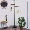 Aarhus Floor Lamp Dark wood, black, 2-light sources