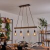 Aarhus Pendant Light Dark wood, black, 4-light sources