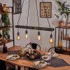 Aarhus Pendant Light Dark wood, black, 4-light sources