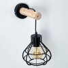 Gainesville Wall Light Light wood, black, 1-light source