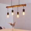 Ajaccio Pendant Light Dark wood, black, 4-light sources